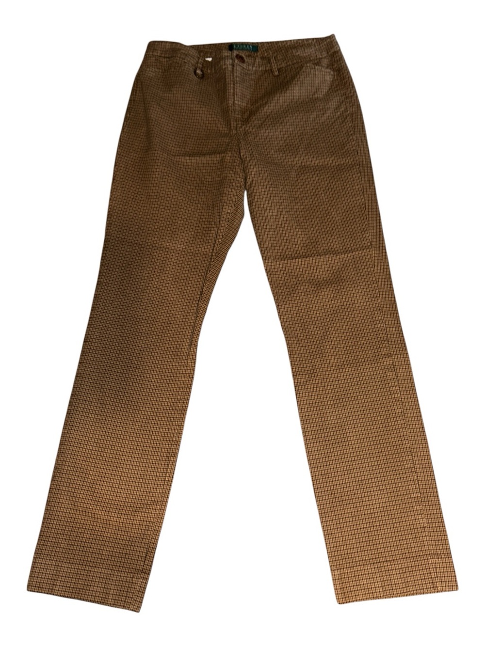 Vintage Lauren Ralph Lauren LRL Brown Micro-Check Chinos Size 8